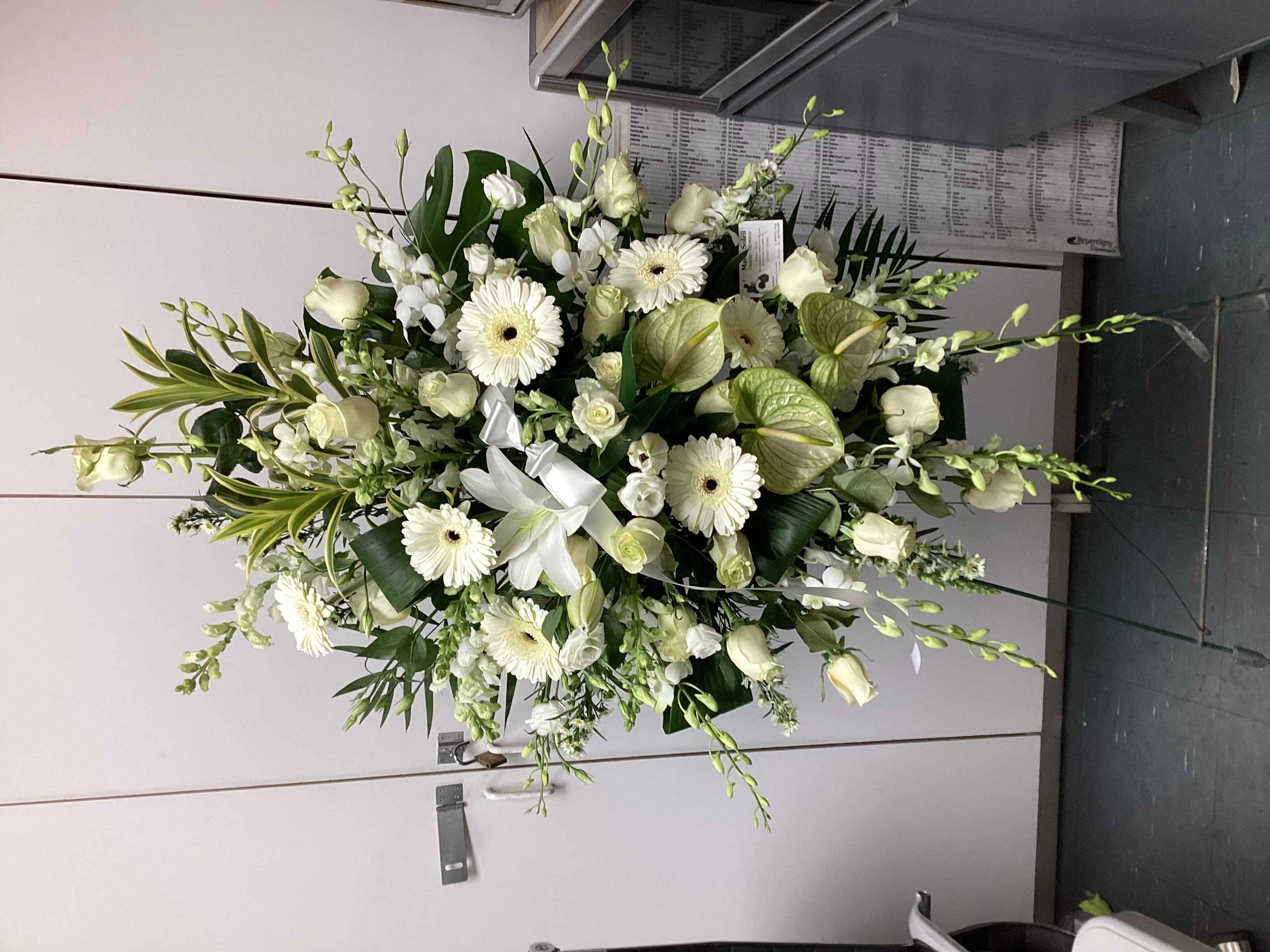 Gerbe sympathy blanche